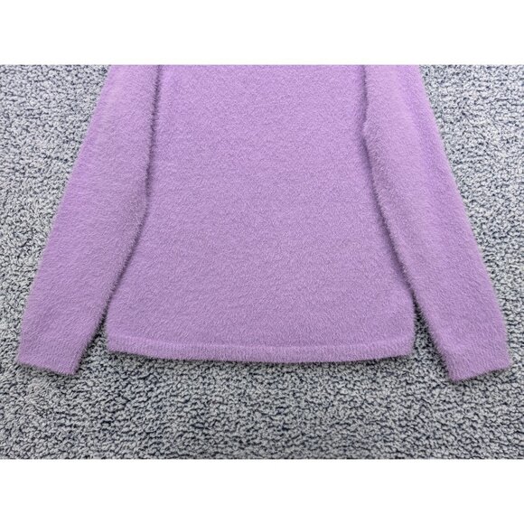 Boston Proper Plush Slouchy Sweater Size M Eyelash Pullover Boho Lilac Purple - Picture 5 of 12